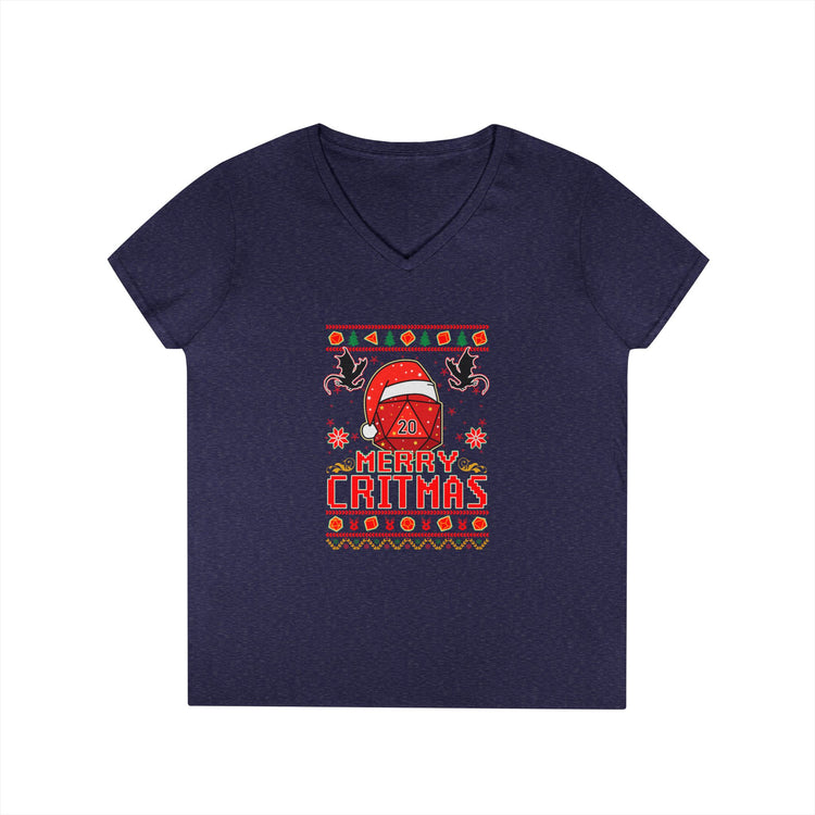 Merry Critmas V-Neck T-Shirt - Fandom-Made