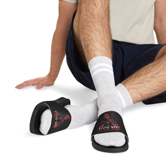 Deadpool Fuck Love Men's Slides - Fandom-Made