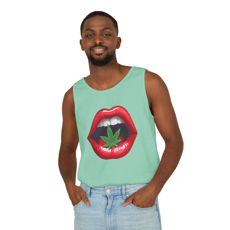 Weed My Lips Tank Top - Fandom-Made