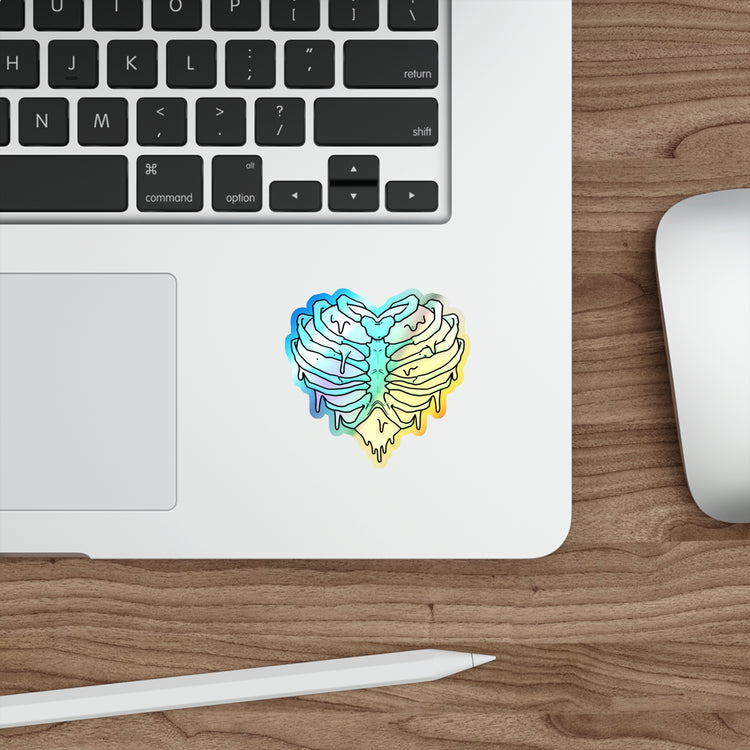 Heart O'Ribs Holographic Sticker - Fandom-Made