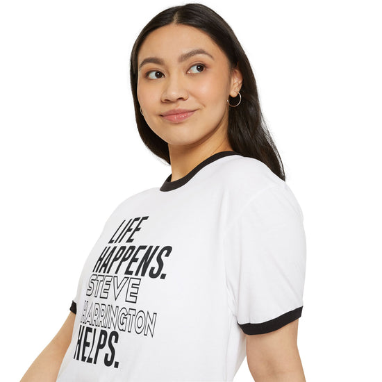 Life Happens Steve Harrington Helps T-Shirt - Fandom-Made