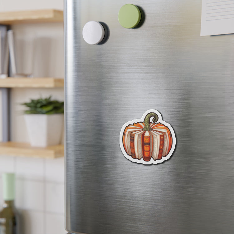 Bookish Pumpkin Die-Cut Magnet