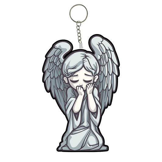 Weeping Angel Mini Plush Keychain - Fandom-Made