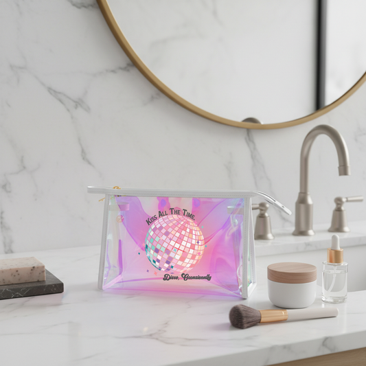 Kiss All The Time Holographic Makeup Bag - Fandom-Made