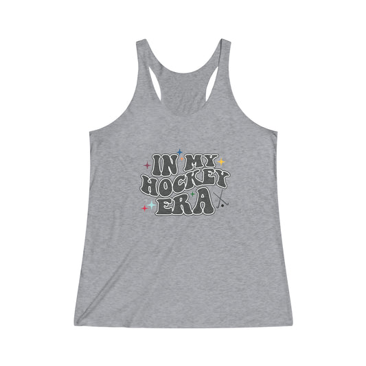 In My Hockey Era Women's Tri-Blend Racerback Tank - Fandom-Made