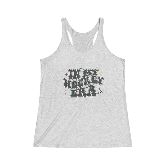 In My Hockey Era Women's Tri-Blend Racerback Tank - Fandom-Made