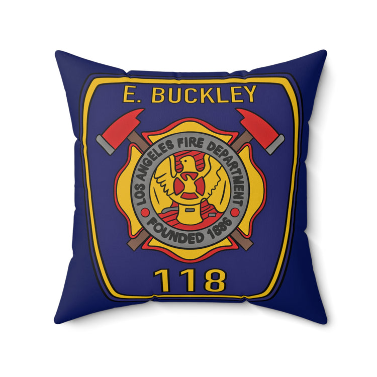 Buckley Badge Faux Suede Pillow
