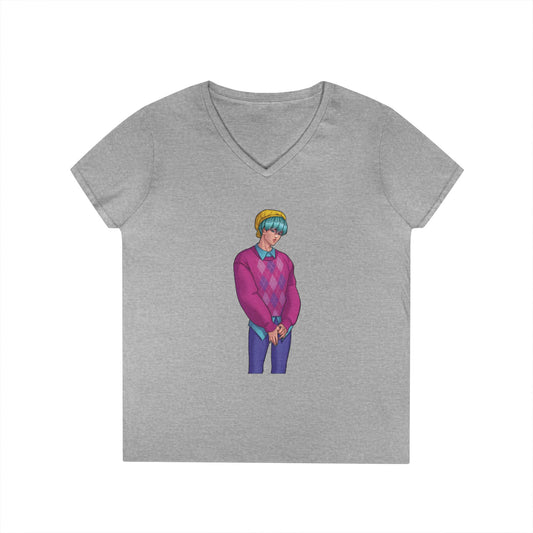 Baby Ladies' V-Neck Tee - Fandom-Made