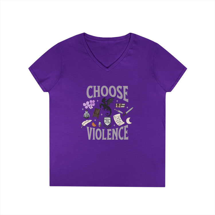 Choose Violence V-Neck Tee - Fandom-Made