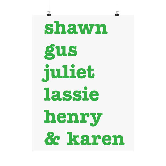Psych Names Poster - Fandom-Made