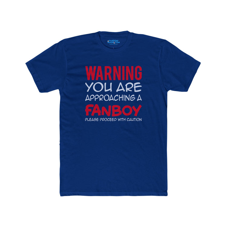 Warning Fanboy Men’s Fitted T-Shirt - Fandom-Made