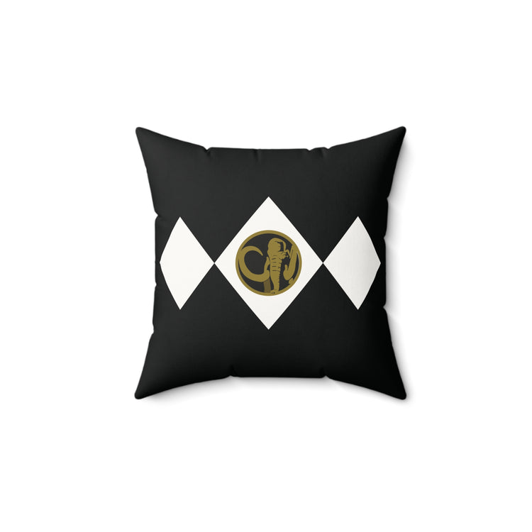 Black Ranger Faux Suede Square Pillow - Fandom-Made