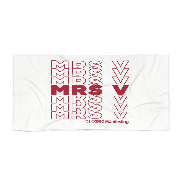 Mrs. V Beach Towel