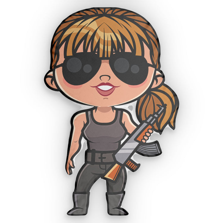 Sarah Connor-Shaped Pillow - Fandom-Made