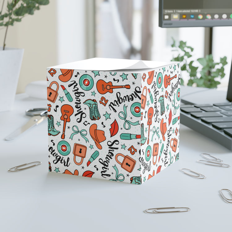 Country Showgirl Note Cube