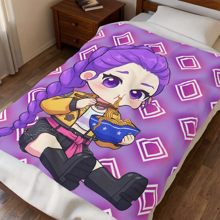 Ramen Time Rumi Velveteen Plush Blanket