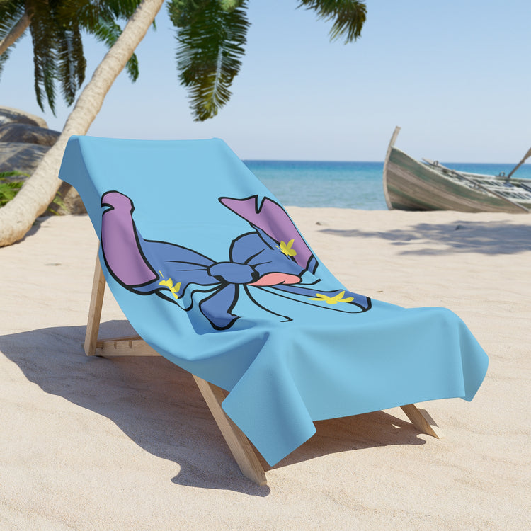 Stitch Bow Beach Towel - Fandom-Made