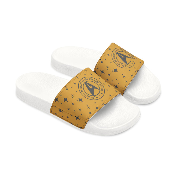 To Boldly Go Men's Slides - Fandom-Made