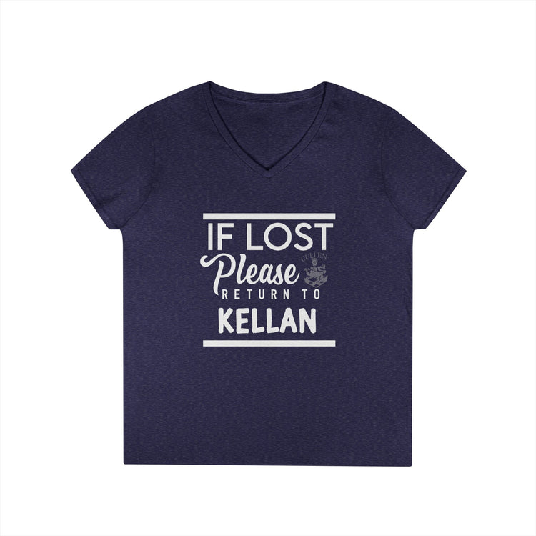 If Lost Return To Kellan V-Neck Tee - Fandom-Made