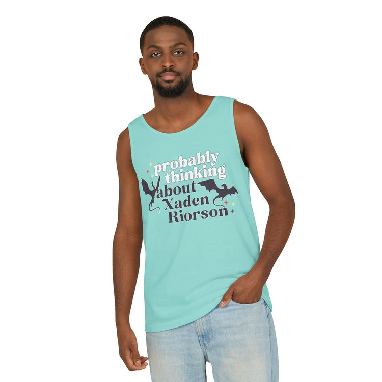 Thinking of Xaden Riorson Tank Top - Fandom-Made