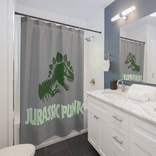 Jurassic Punk Shower Curtain - Fandom-Made