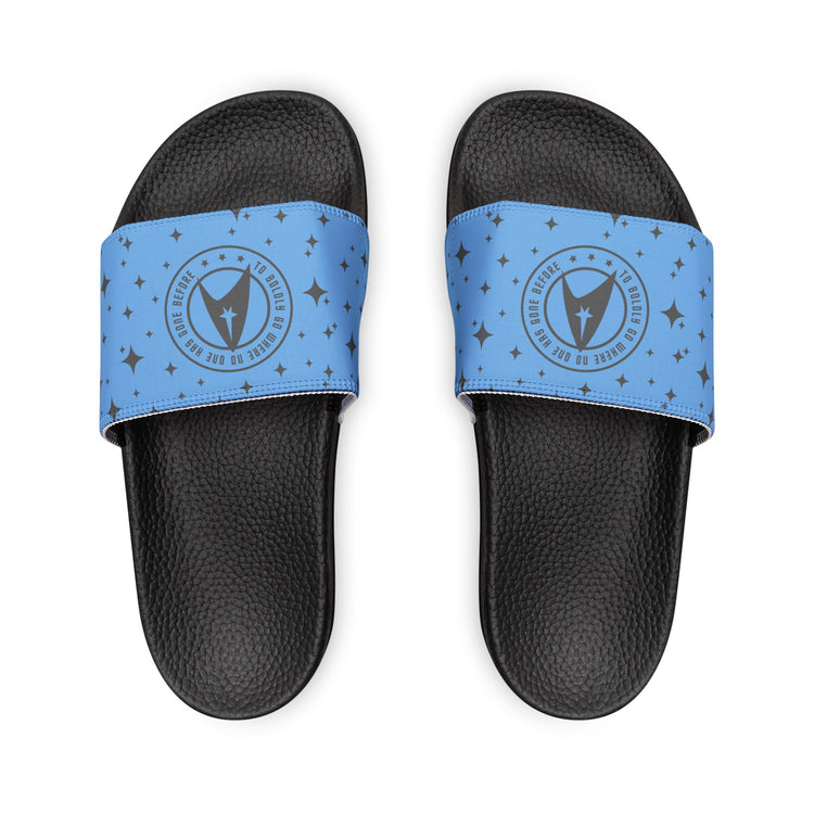 To Boldly Go Men's Slides - Fandom-Made