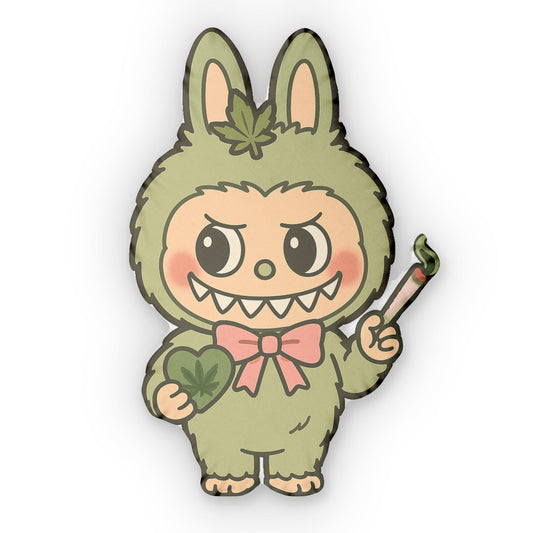 Freshly Greened Labubu-Shaped Pillow - Fandom-Made