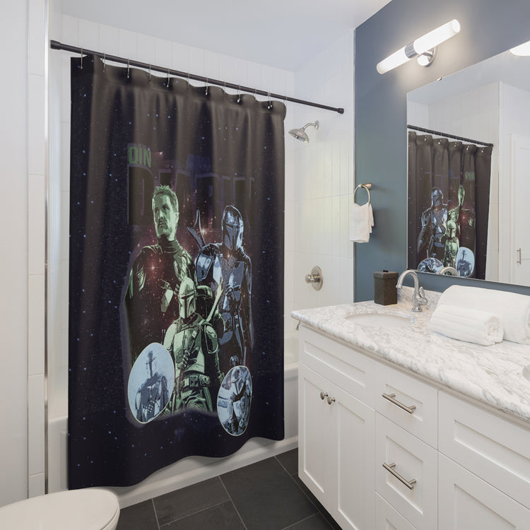 Din Djarin Shower Curtain - Fandom-Made