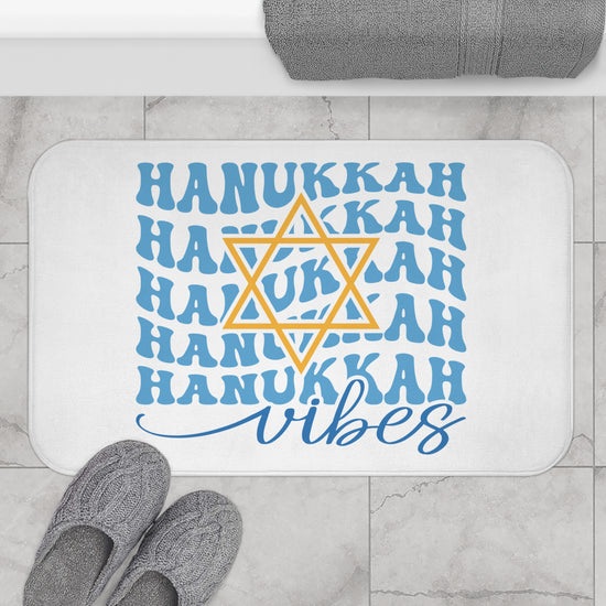 Hanukkah Vibes Bath Mat - Fandom-Made