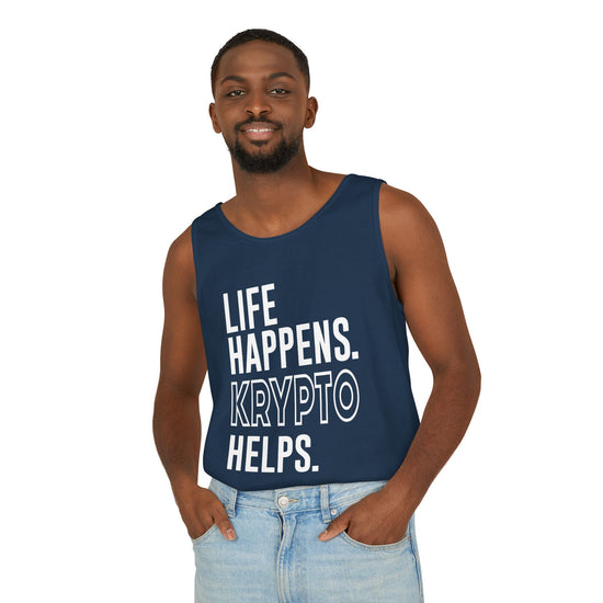 Life Happens Krypto Helps Tank Top - Fandom-Made