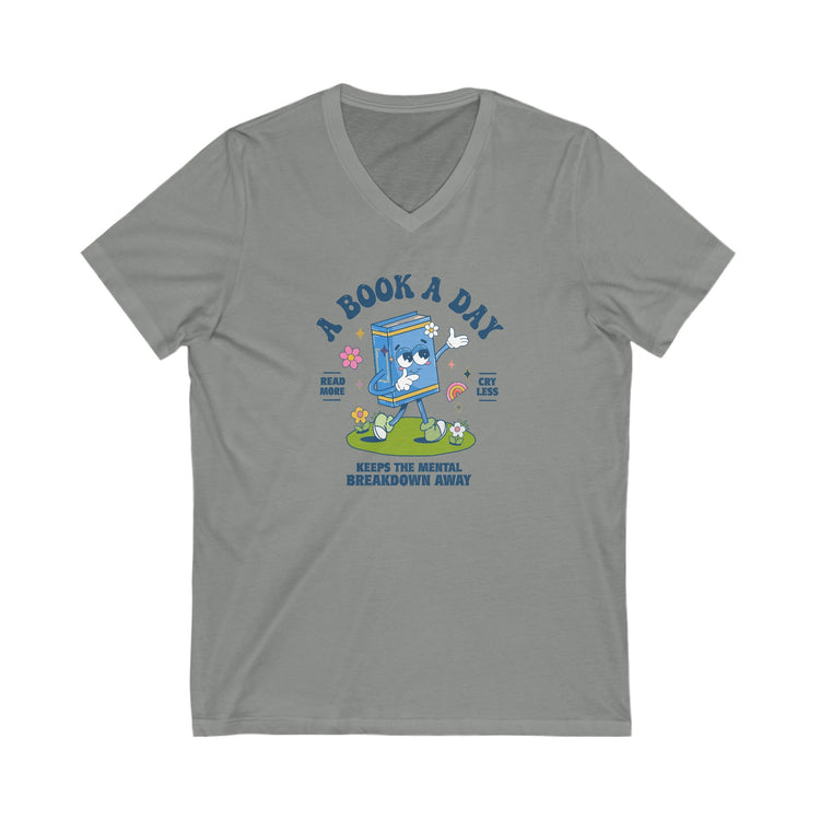 A Book A Day V-Neck Tee - Fandom-Made