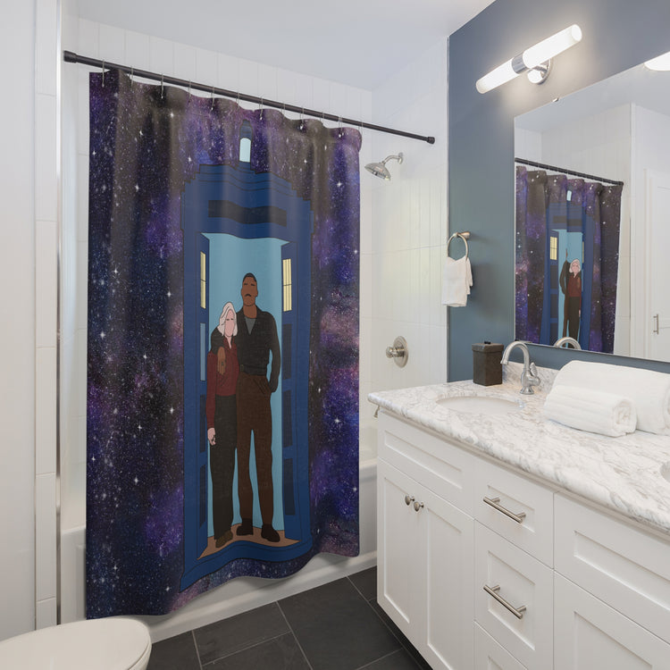 The Fifteenth Doctor and Ruby Shower Curtain - Fandom-Made
