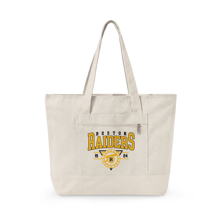 Boston Raiders Zippered Canvas Tote - Fandom-Made