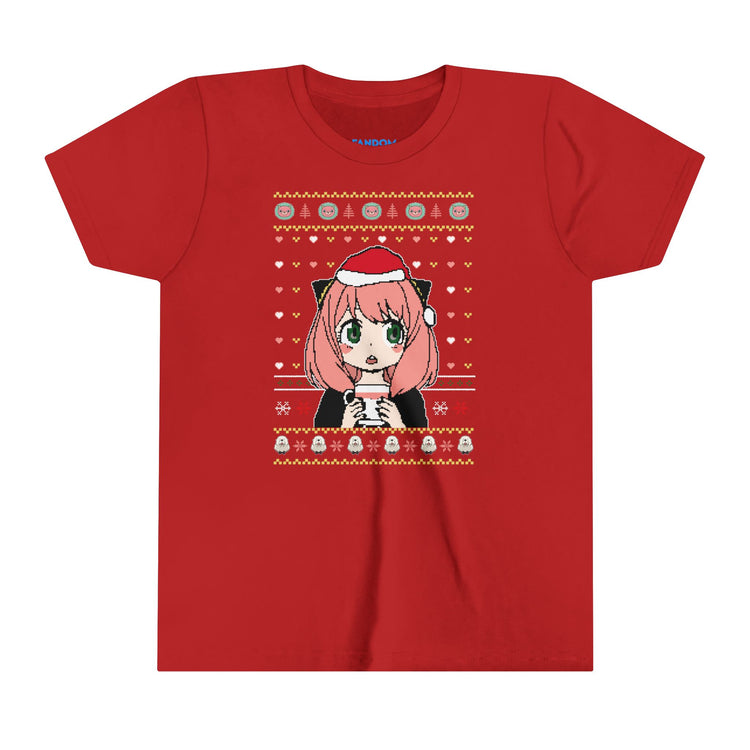 Anya Forger Ugly Christmas Sweater Youth Tee - Fandom-Made