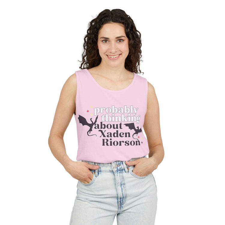 Thinking of Xaden Riorson Tank Top - Fandom-Made