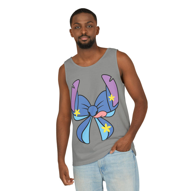 Stitch Bow Unisex Garment-Dyed Tank Top - Fandom-Made