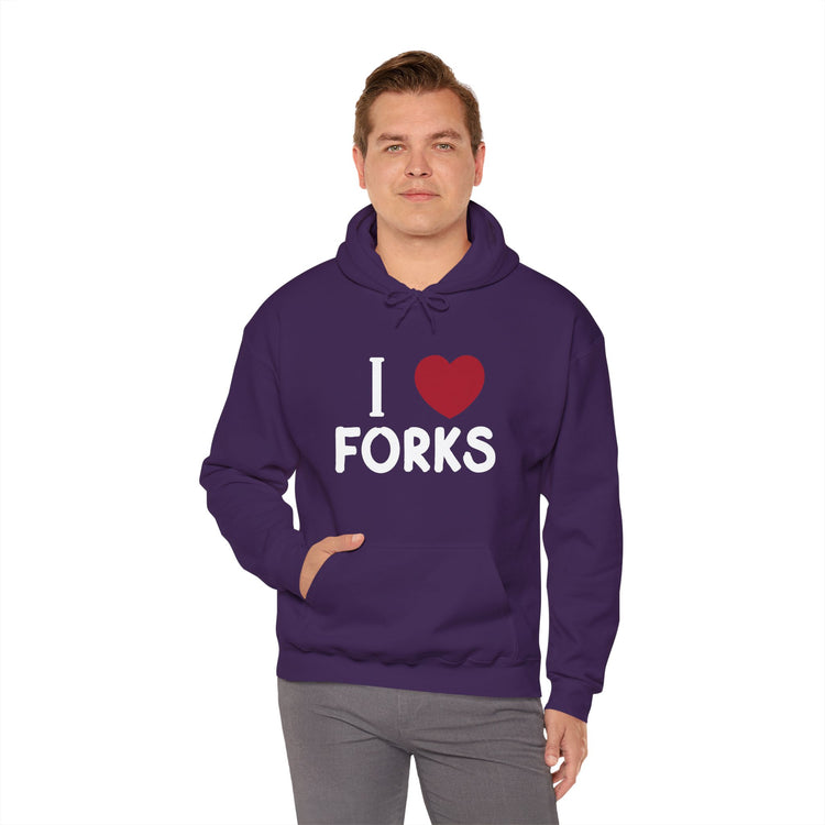 I Love Forks Hoodie - Fandom-Made