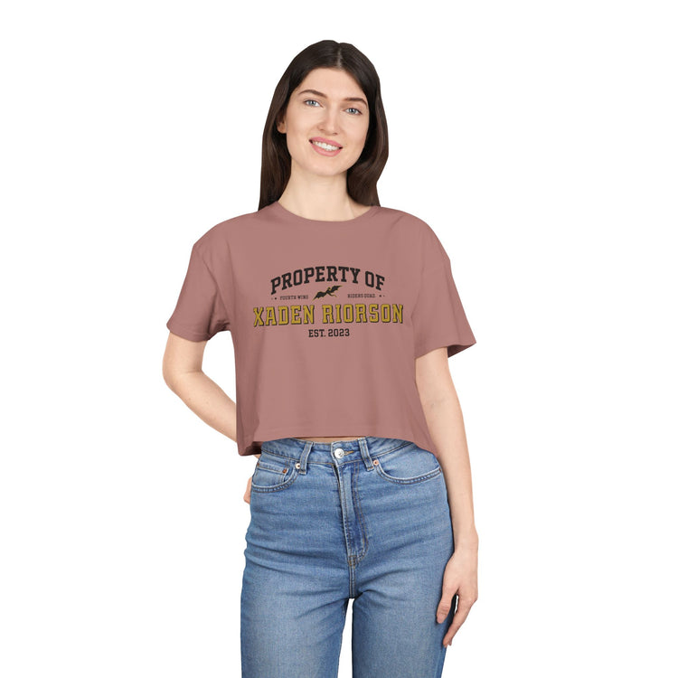 Property Of Xaden Riorson Crop Top - Fandom-Made