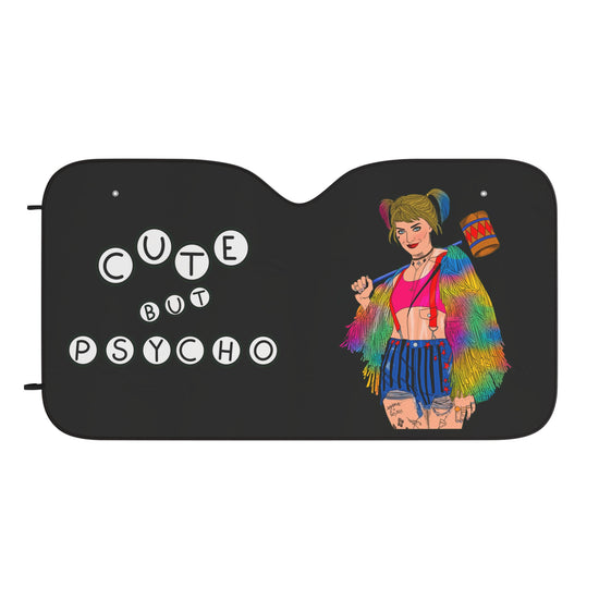 Cute But Psycho Car Sun Shade - Fandom-Made