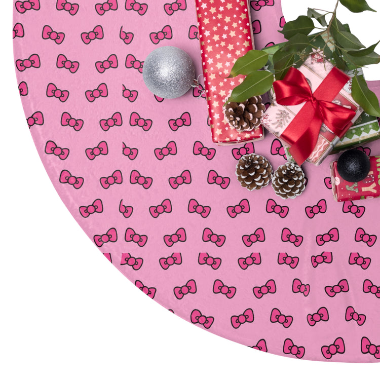 Kitty Bows Christmas Tree Skirt - Fandom-Made