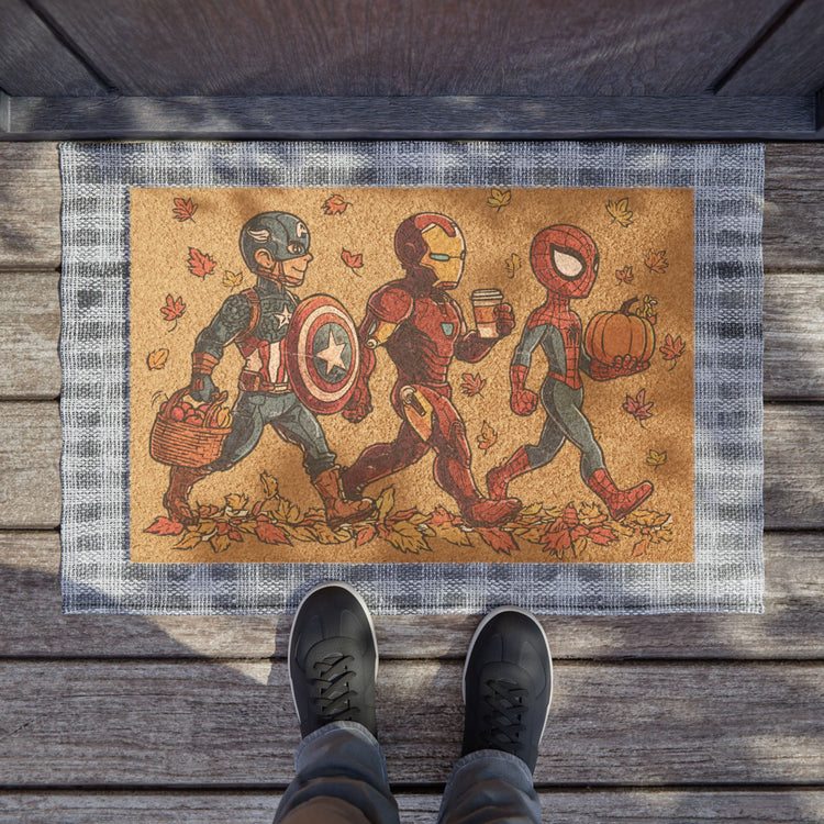 Falling For Superheroes Doormat - Fandom-Made