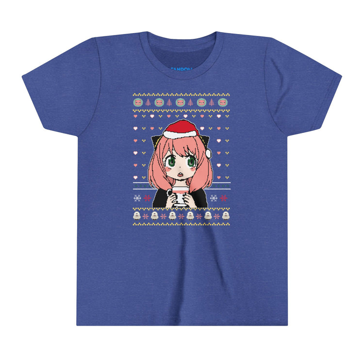 Anya Forger Ugly Christmas Sweater Youth Tee - Fandom-Made