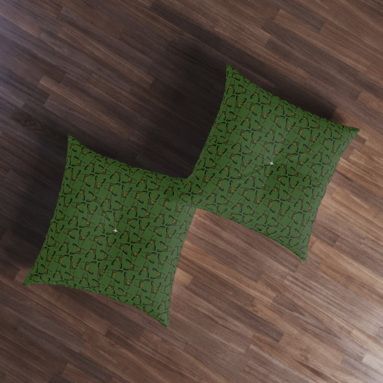 Loki Helmet All-Over-Print Tufted Floor Pillow - Fandom-Made