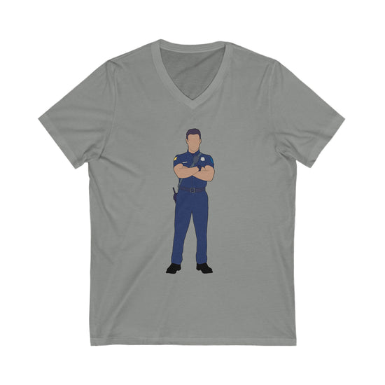 Eddie Diaz V-Neck Tee - Fandom-Made