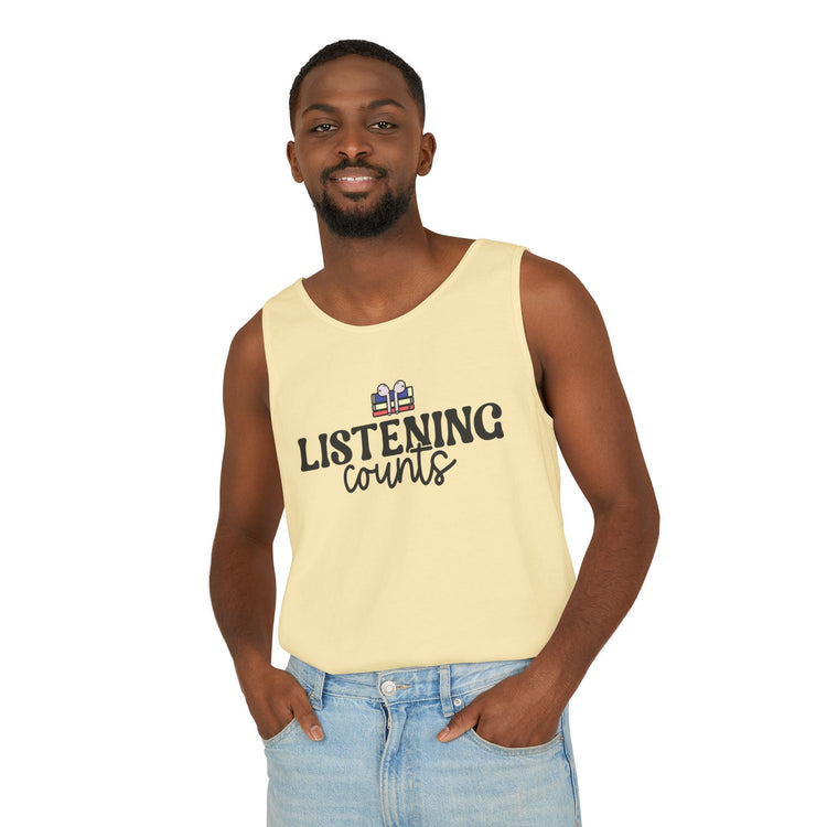 Listening Counts Tank Top - Fandom-Made