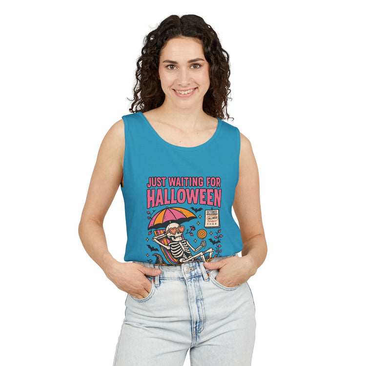 Just Waiting For Halloween Tank Top - Fandom-Made
