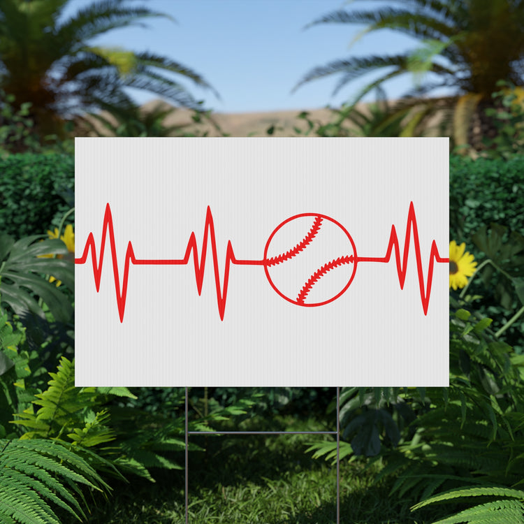 My Heart Beats For Baseball Yard Sign - Fandom-Made