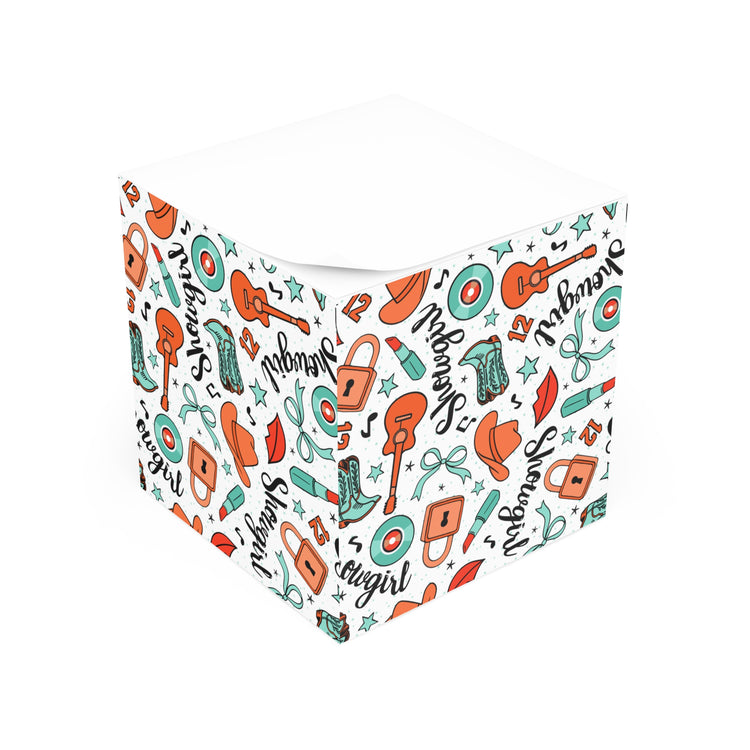 Country Showgirl Note Cube