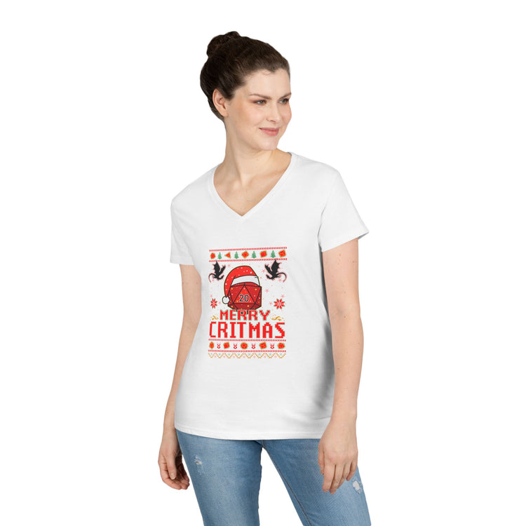 Merry Critmas V-Neck T-Shirt - Fandom-Made