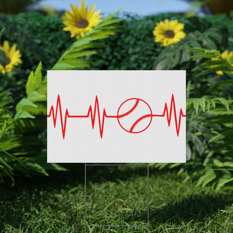 My Heart Beats For Baseball Yard Sign - Fandom-Made